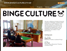Tablet Screenshot of bingeculture.co.nz